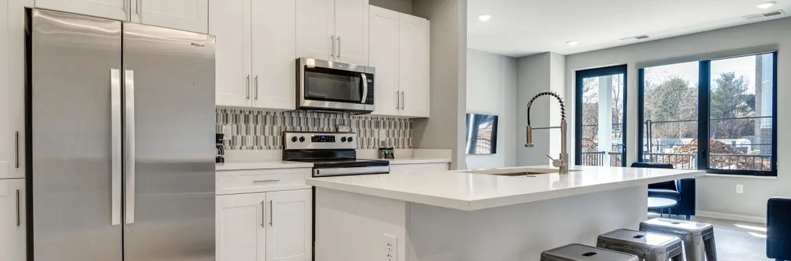A kitchen with modern appliances